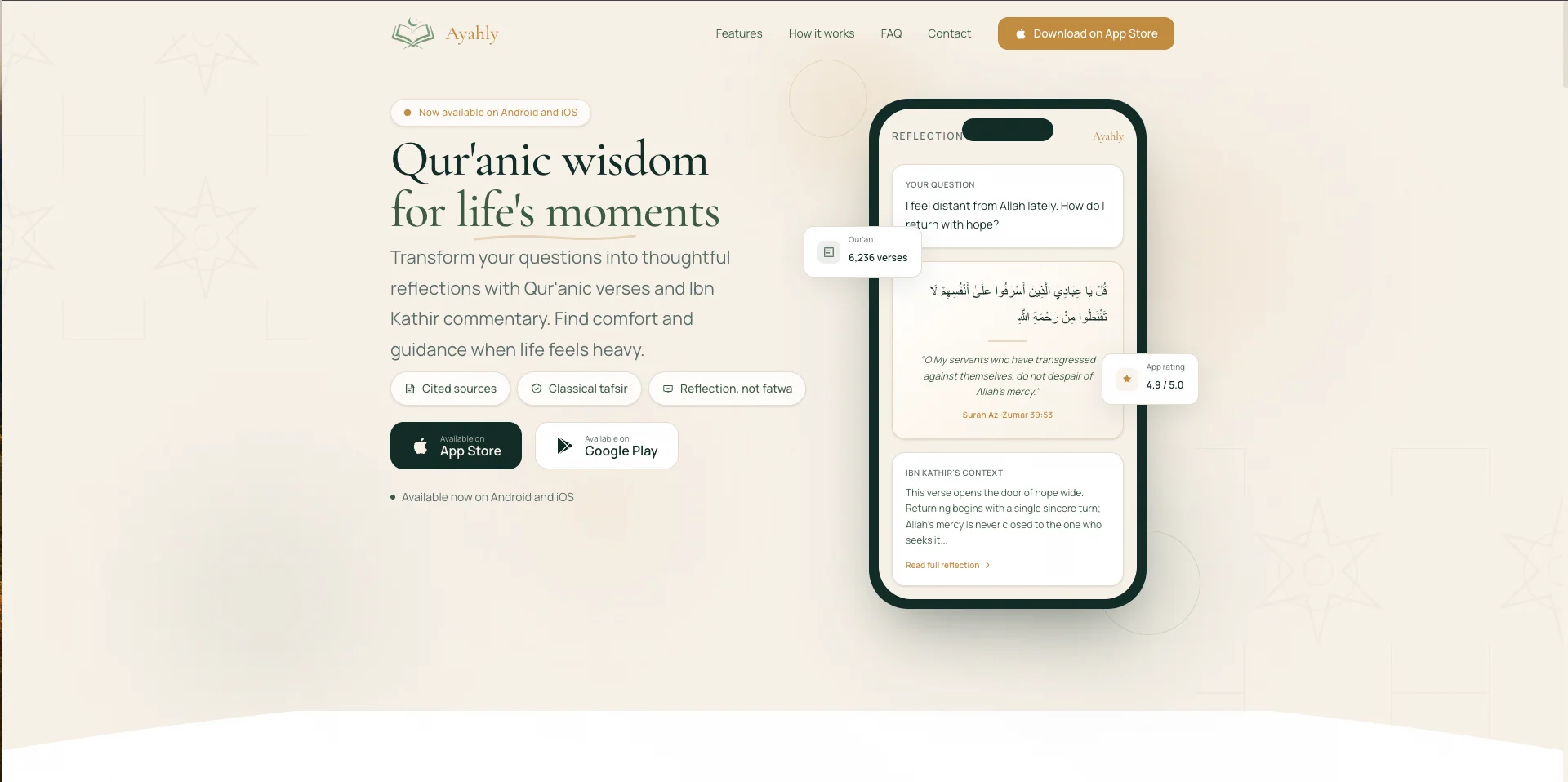 Ayahly: AI-Powered Qur'anic Reflection & Spiritual Companion